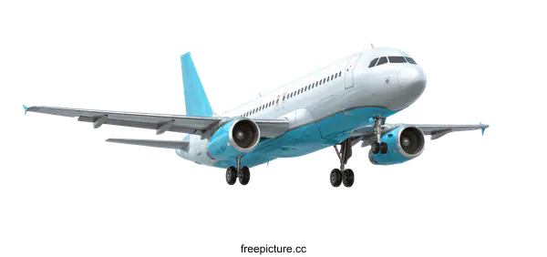 [Transparent Background PNG]Modern Airplane Taking Off Against White Background