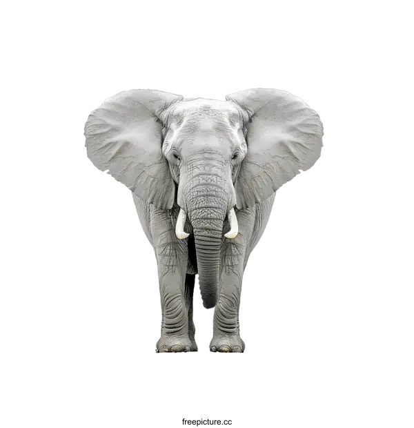 [Transparent Background PNG]Elephant in the savanna