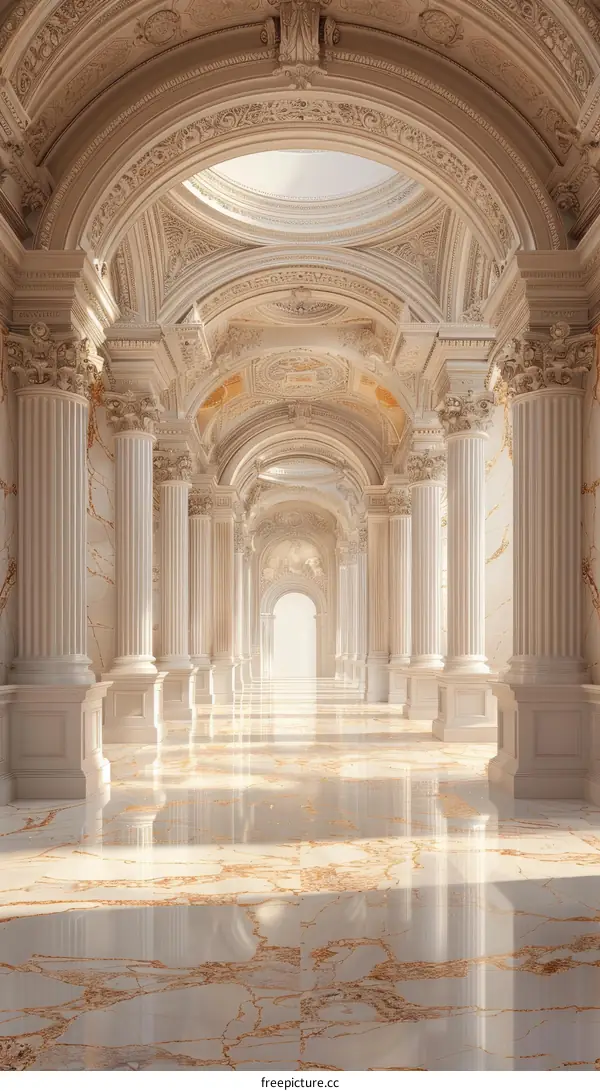 Elegant Majestic Architectural Hallway