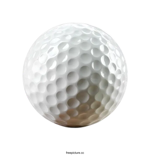 [Transparent Background PNG]Closeup of a Golf Ball on White Background