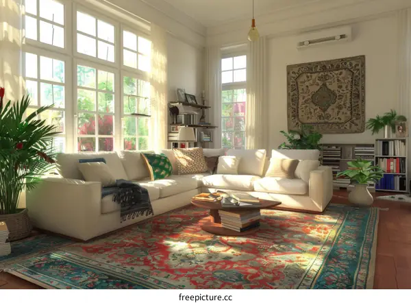 Modern Living Room Interior Design Illustration