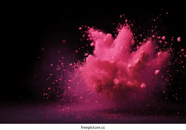 Pink Powder Explosion Abstract Art