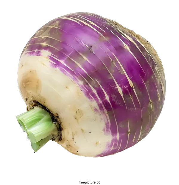 [Transparent Background PNG]Fresh Purple Top Turnip Isolated On White Background