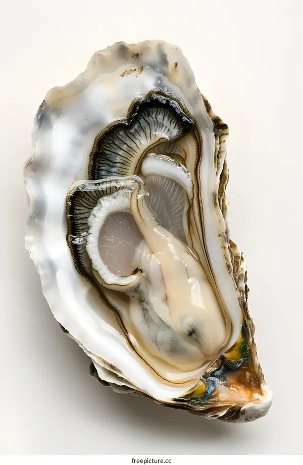 Oyster on a white background
