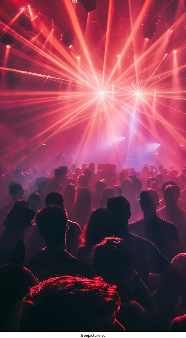 Nightclub with a large crowd dancing to the music