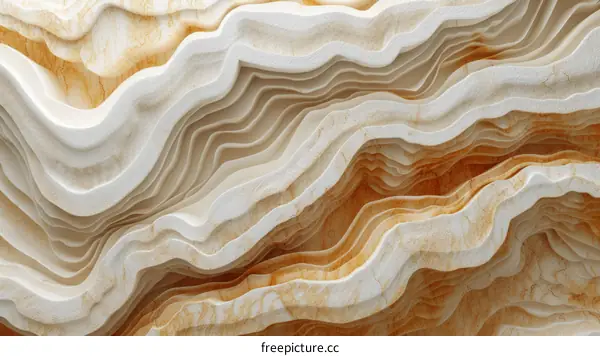 Abstract background of light and dark beige waves