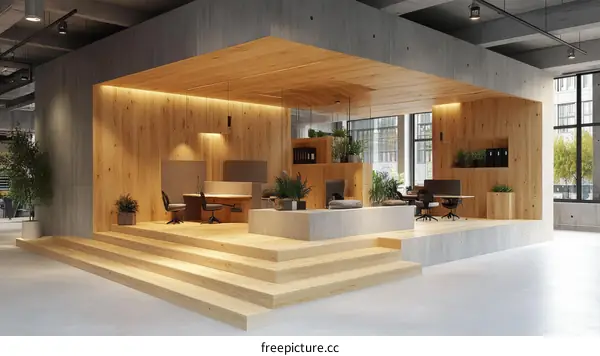 Modern Wooden Office Interior Design