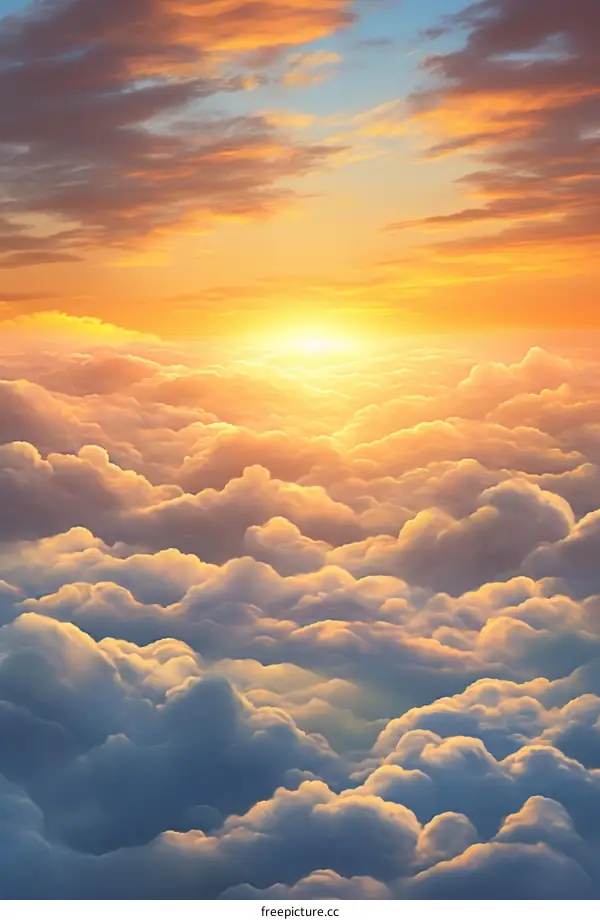 Sunset Cloudscape from Above