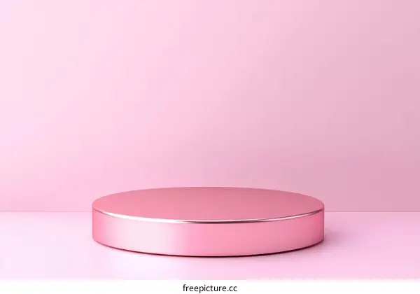 Pink Minimalist Product Display Podium