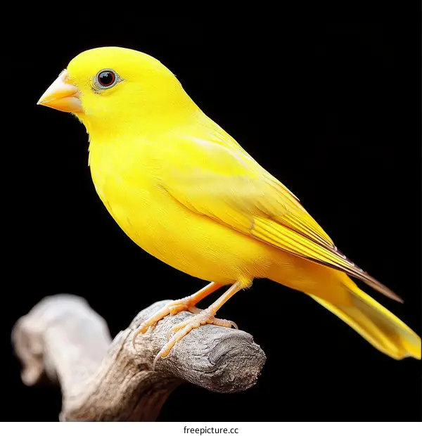 Vibrant Yellow Bird on Branch