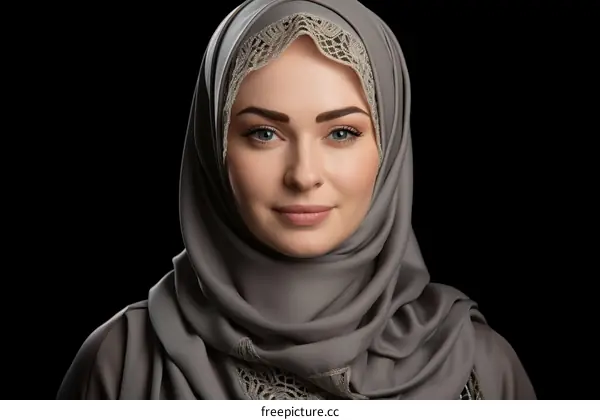 Portrait of a young woman wearing a hijab