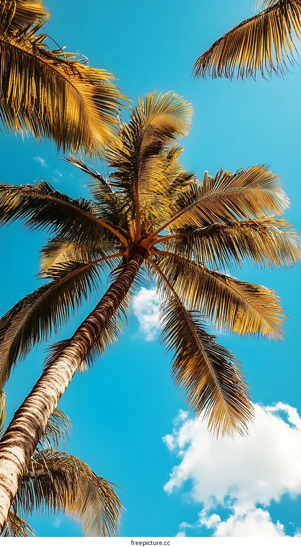 Palm Trees Against a Clear Blue Sky