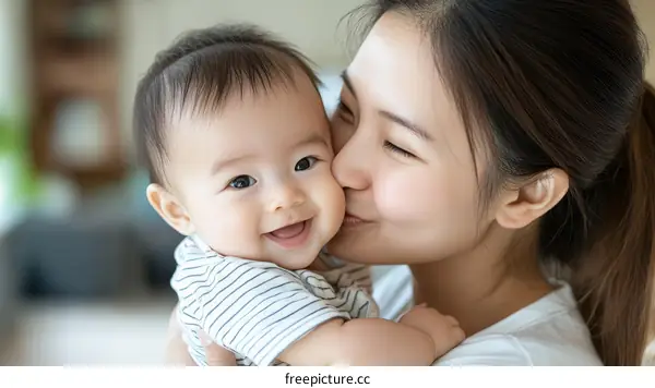 Mother and Baby Love Affectionate Moment