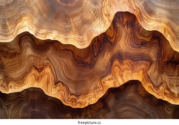 Stunning Wood Grain Patterns of a Tree Trunk