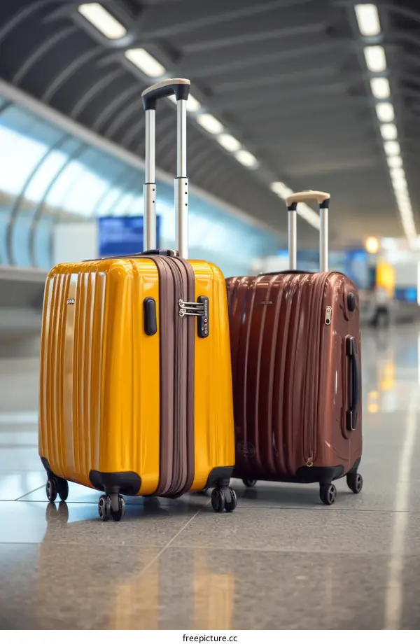 Two Suitcases at the Airport