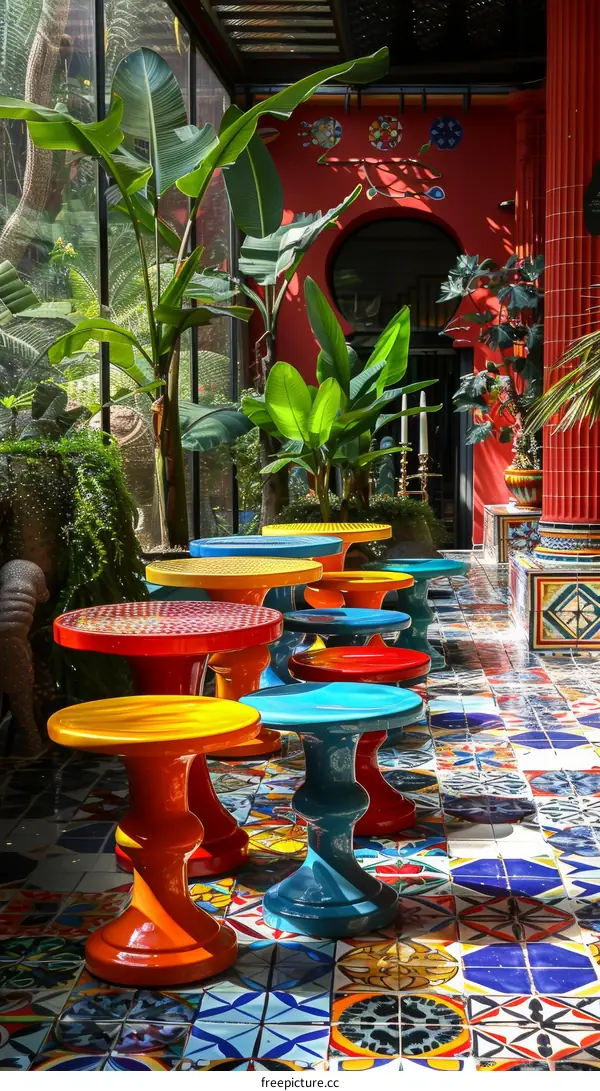 Vibrant colors in a lush garden setting