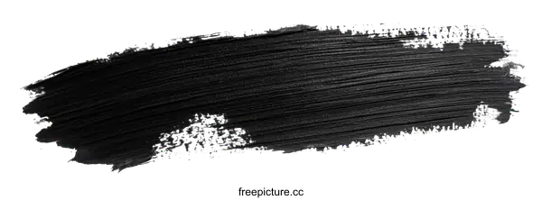 [Transparent Background PNG]Black Paint Stroke Texture Illustration