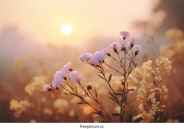Beautiful Sunrise Flowers in a Meadow