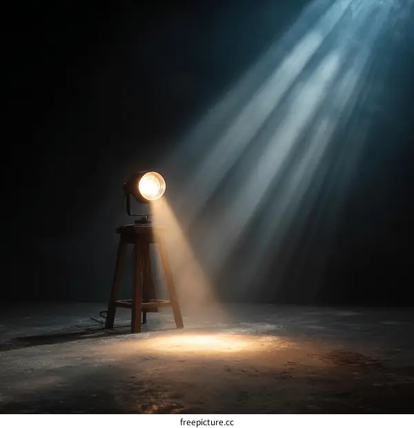 Spotlight on Stage Dark Studio Scene