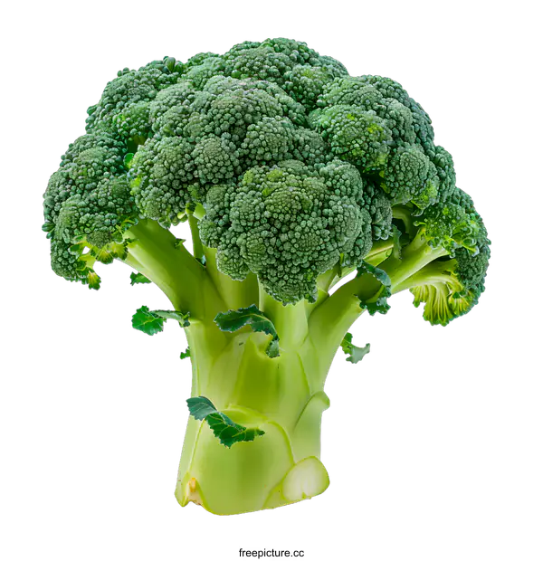 [Transparent Background PNG]Fresh Green Broccoli Isolated on White Background
