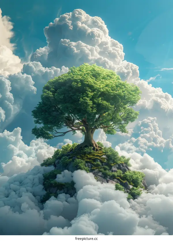 Towering Tree in Solitude