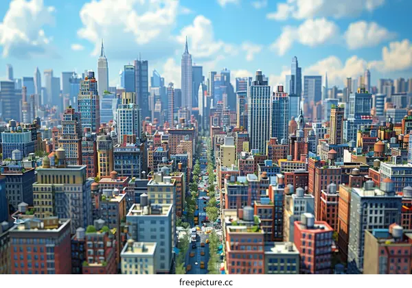 Cityscape Illustration of New York City