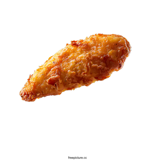 [Transparent Background PNG]Crispy Fried Chicken Breast on White Background