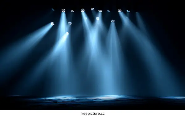 Empty Stage with Spotlight Illustration