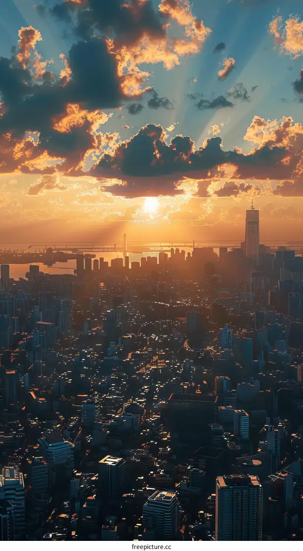 Lujiazui Skyline at Sunset, Shanghai