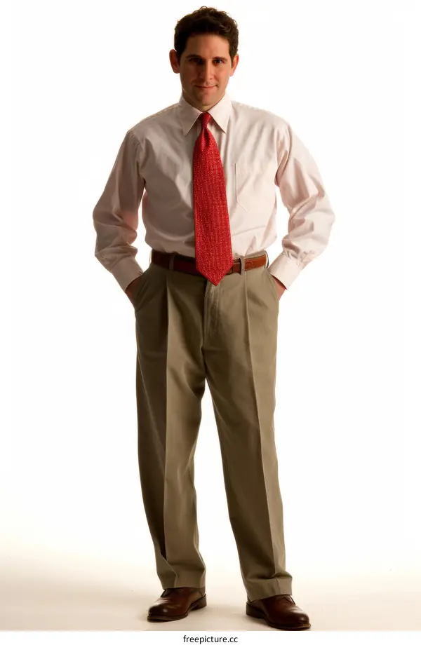 Businessman with hands in pockets