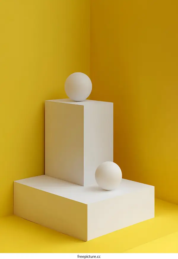 Abstract Geometric Shapes Minimalist 3D Render