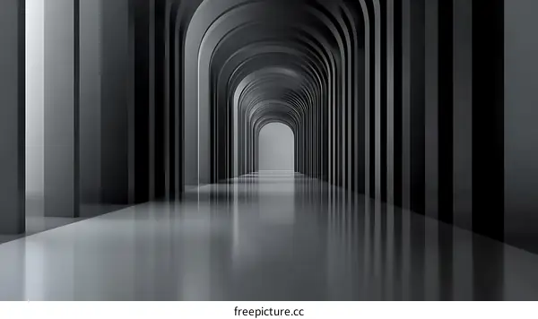 Abstract Modern Archway Corridor