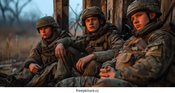 Ukrainian soldiers in the Donbas region of eastern Ukraine.