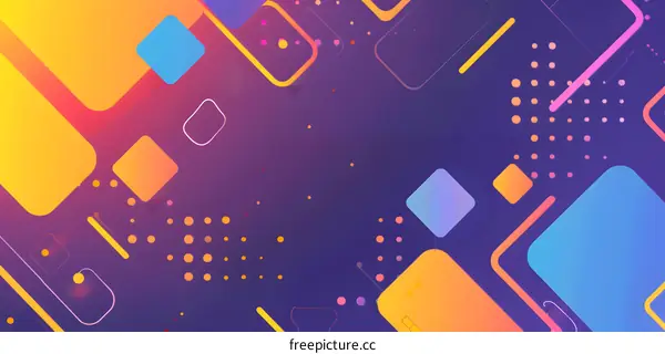 Abstract Colorful Geometric Shapes Background