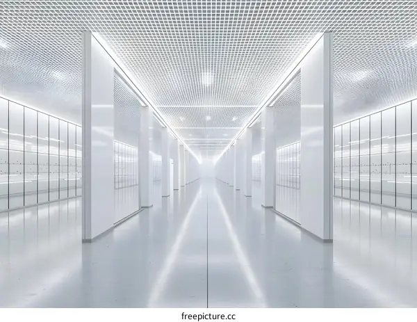 White Minimalist Modern Hallway Interior Design