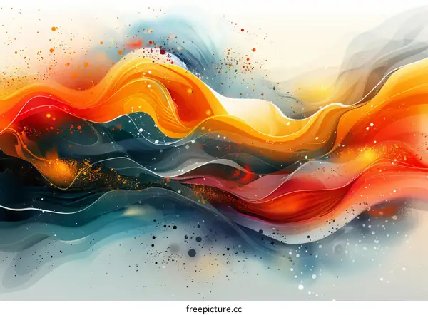 Energetic and Dynamic Watercolor Illustration