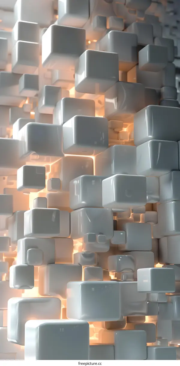 Light and Shadow Play: Chiaroscuro in White Geometric Shapes