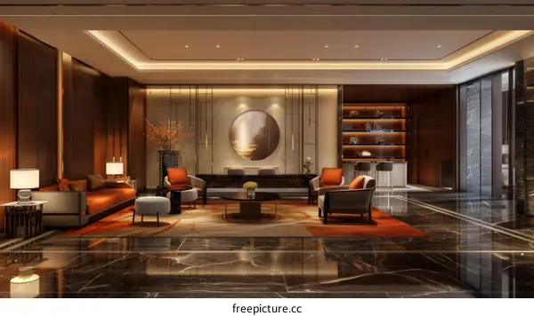 Luxurious Hotel Lobby with Modern Design