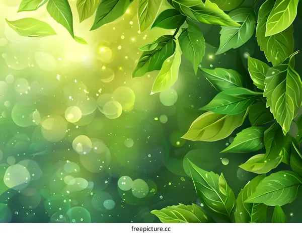 Green leaves background