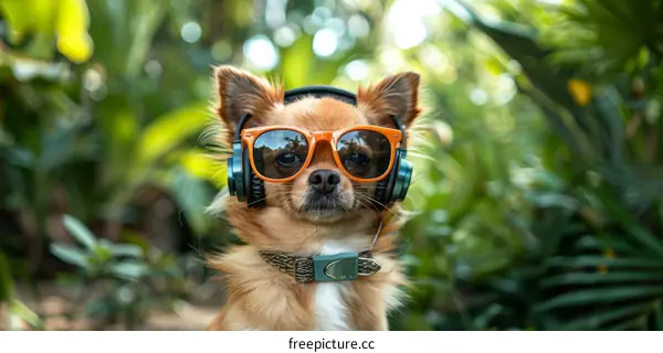 Adorable Chihuahua Rocking Sunglasses and Grooving to Music