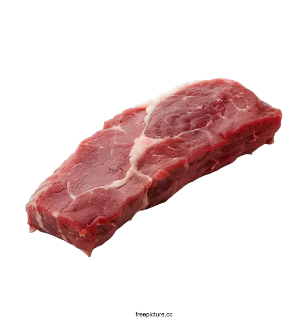 [Transparent Background PNG]Raw Beef Steak Isolated on White Background