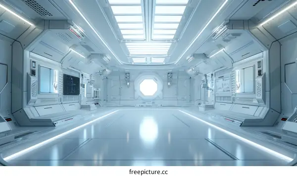spaceship interior futuristic technology science fiction