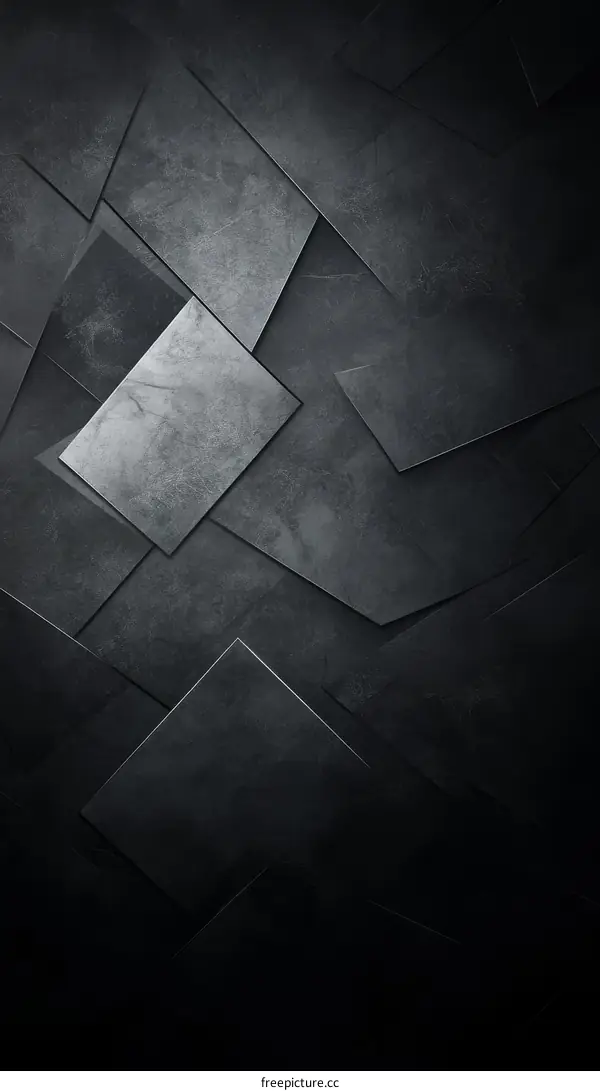 Abstract Geometric Dark Metal Panels Background Design