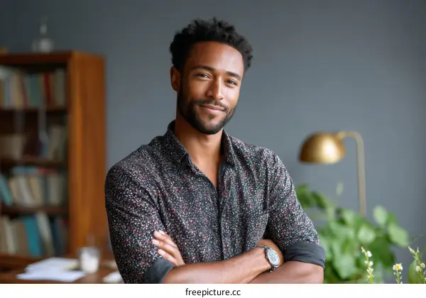 Confident African American Man Portrait