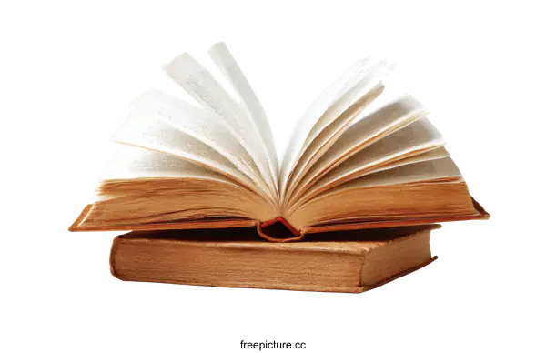 [Transparent Background PNG]Open Book on a White Background