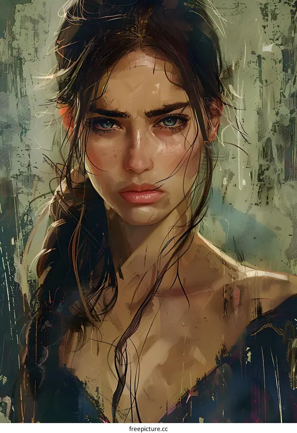 portrait of a young woman with brown hair