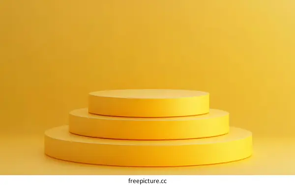 Yellow Geometric Display Podium