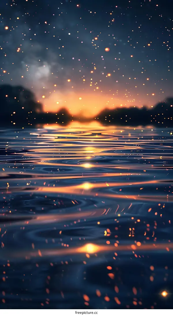 Sparkling Water at Sunset