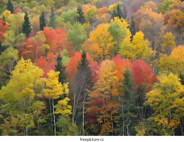 colorful autumn forest