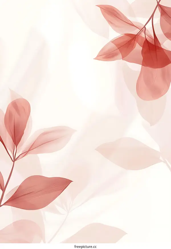 Abstract Watercolor Leaves Background